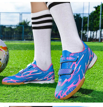 Professional Soccer Shoes Kids Long Spikes FG Football Boots Outdoor Grass Cleats Turf Football Shoes Boys Training Soccer Boots