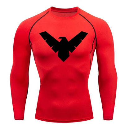 Summer Short Sleeve Compression Shirt Men Sports Top Running T Shirt Quick Dry Gym Workout Clothing Sun Protection Long Sleeve