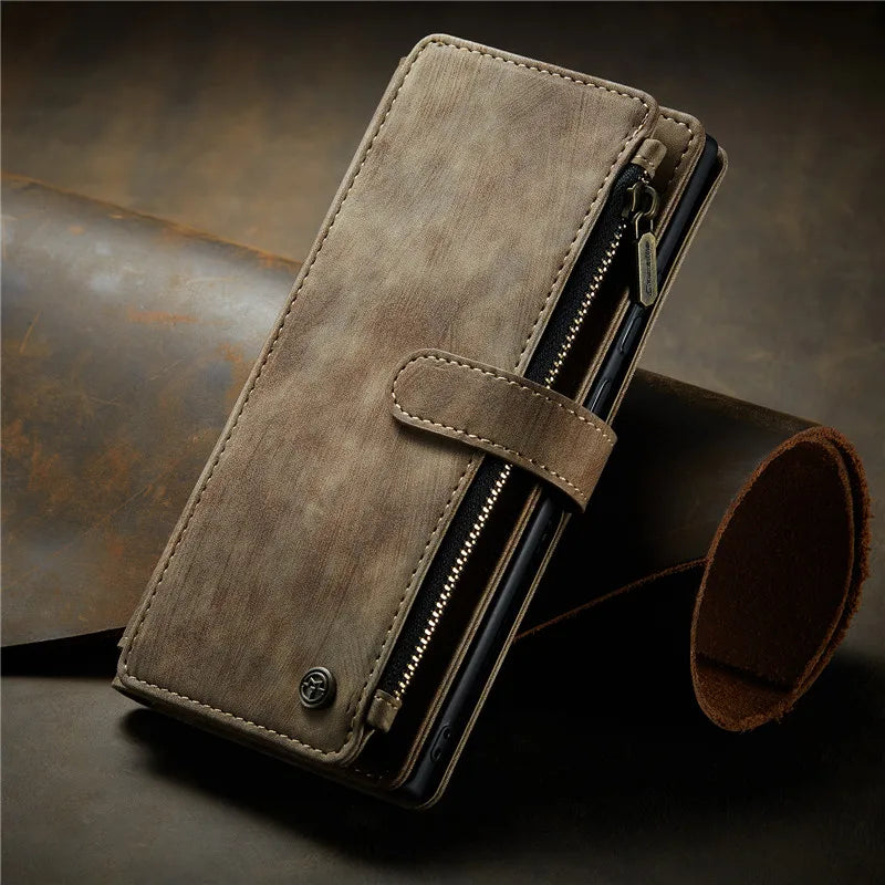 Flip Leather Phone Case For Samsung Galaxy S25 Edge S24 S26 Ultra S23 FE S22 S21 S20 Plus Note20 A16 A56 A17 A37 A57 Wallet Etui