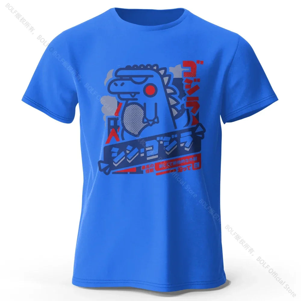 Harajuku Kawaii Animal Printed 100% Cotton T-Shirt, Lightweight Round Neck Short Sleeve Tee, Unisex Casual Wear