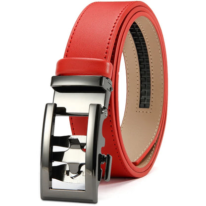 DOOPAI New Mens Belt Hollow Automatic Mens Belt Genuine Leather Luxury Belt  For Men Belt Male Strap Male Metal Automatic Buckle