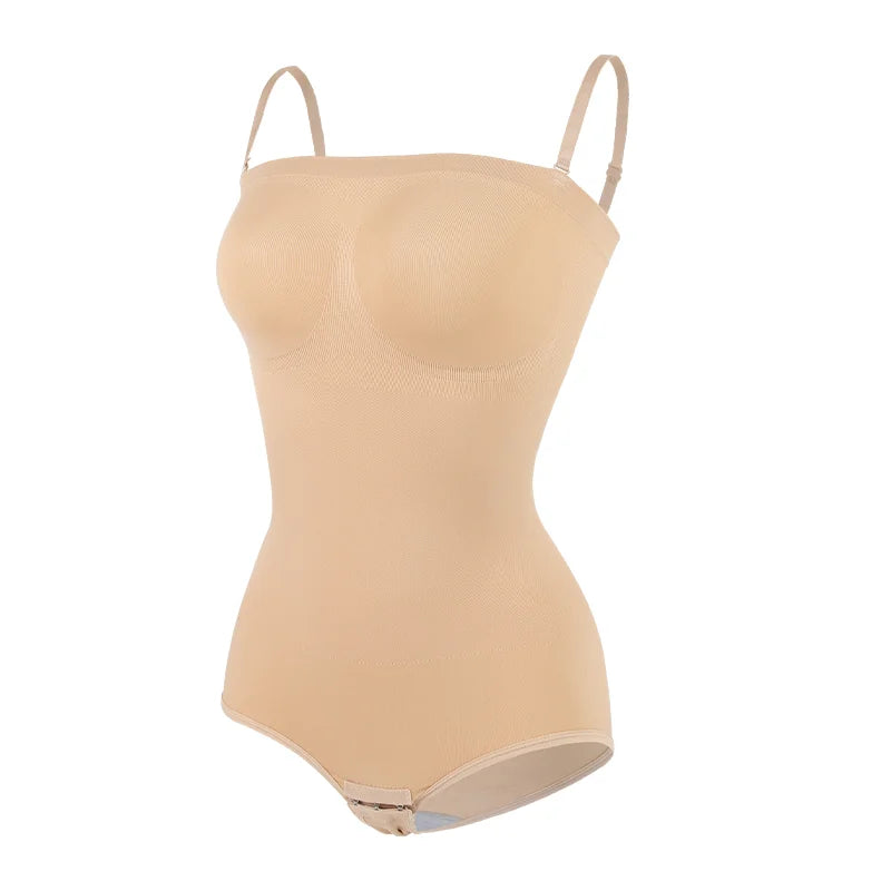 Women Seamless Strapless Bodysuits Tude Tops Bodyshaper Compression Waist Trainer Shapewear Push Up Butt Lifter Backless Shaper
