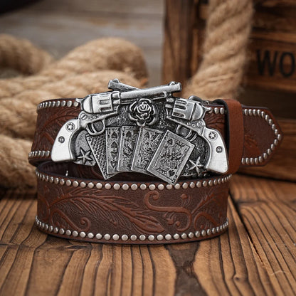 A Men's and Women's Casual Retro Belt Western Style! PU Leather Belt with Metal Buckle, Suitable for Daily Work Wear