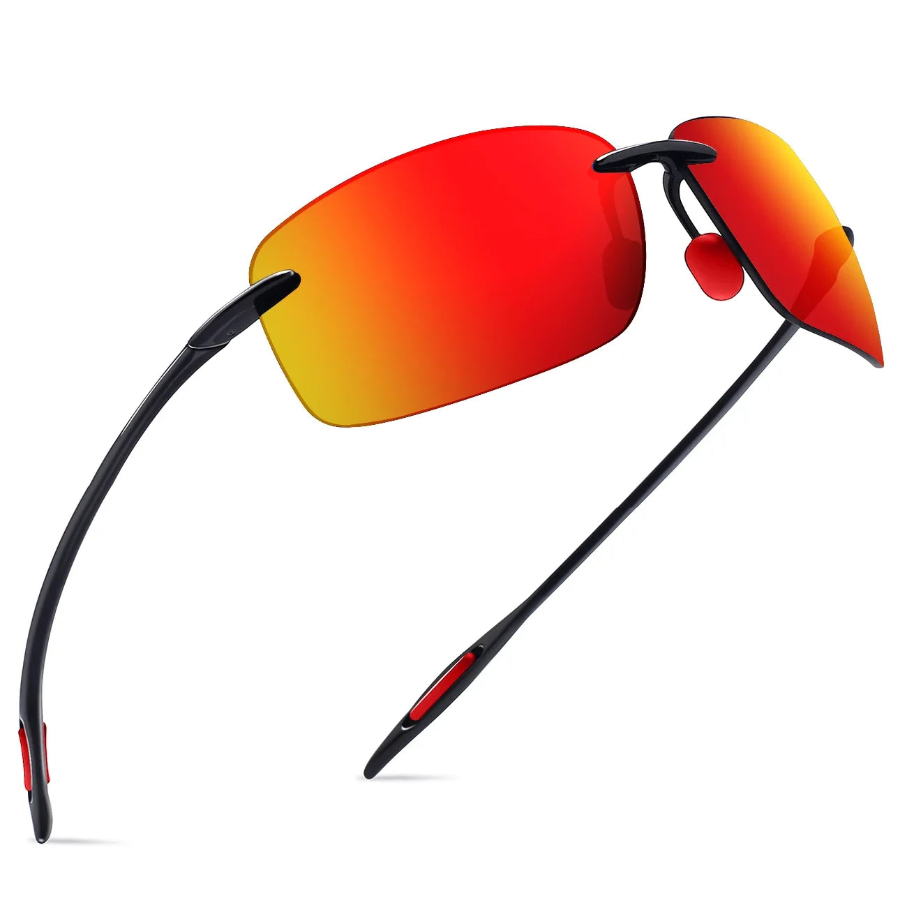 Sports Sunglasses for Men Women Tr90 Rimless Frame for Running Fishing Golf Driving MJ8009