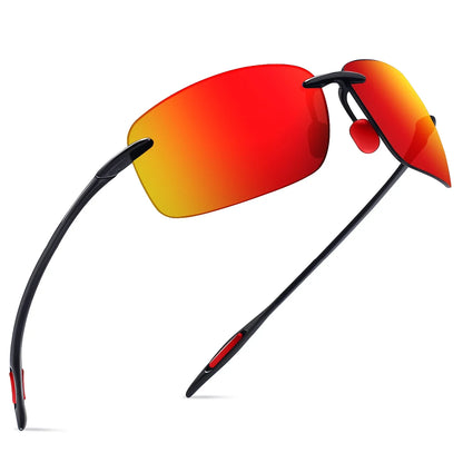 Sports Sunglasses for Men Women Tr90 Rimless Frame for Running Fishing Golf Driving MJ8009