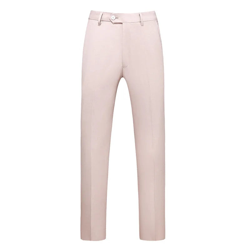 19 Color High Quality Men's Solid Color Slim Fit Suit Pants 2025 Fashion Formal Business Social Groom Wedding High End Trousers