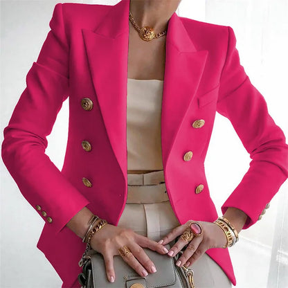 Casual Long Sleeve Blazers Femme Women Coat 2025 Fashion Jacket Outerwears Office Blazer Woman Clothes Spring Autumn