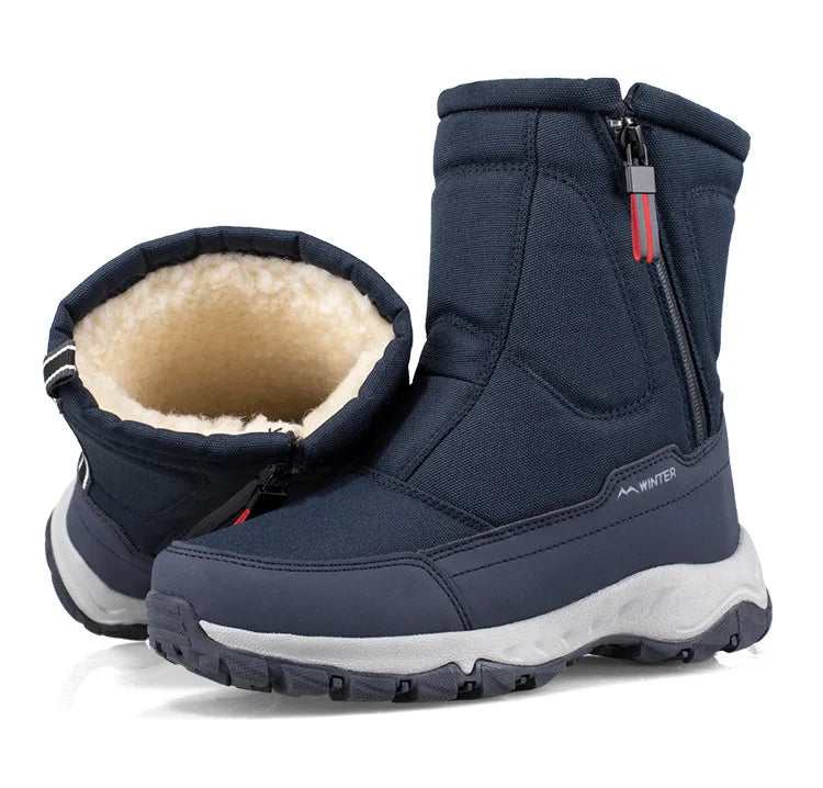 Men Boots 2026 Winter Shoes For Men Warm Snow Boots Mid-calf Men Warm Shoes Thick Plush Winter Boots For Men Women Cotton Shoes