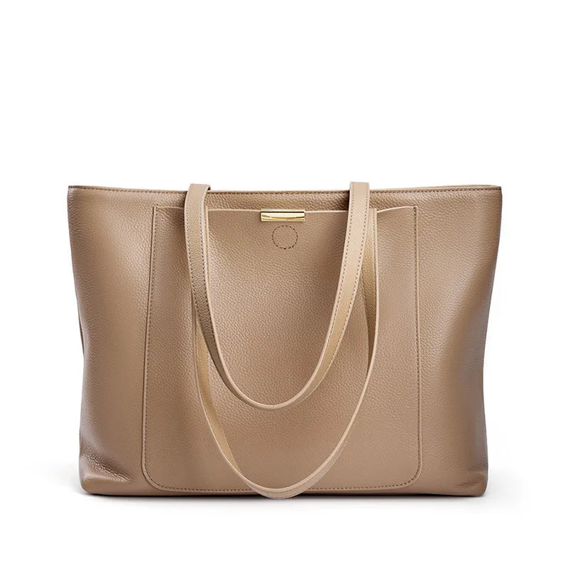 100% Genuine Leather Women's Bag Large Capacity Simple Fashion Cowhide Women Shoulder Bag Female Storage Handbag 2328