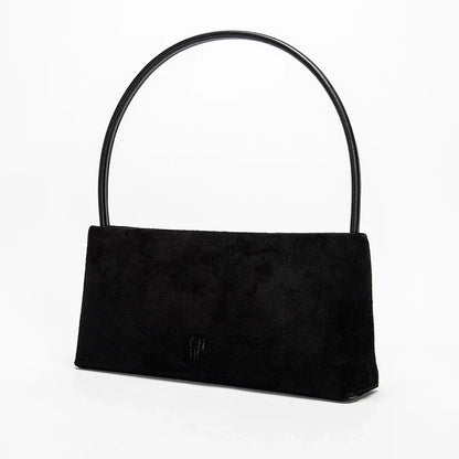 Solid Simple Classic Style Velvet Underarm Bag Elegant Fashion Design Seasonal New French Vintage Shoulder Bag