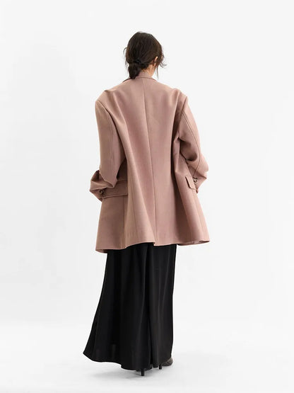 A Must-Have for Commuting~ 2026 Spring Women's Plus-Size Casual Blazer with Shoulder Pads, Oversized Loose Fit with a High-End Feel