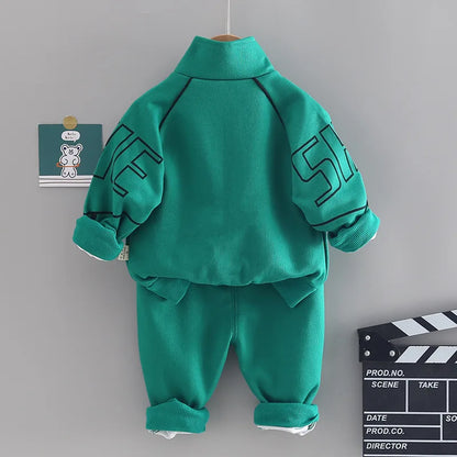 New Spring Autumn Baby Clothes Suit Children Boys Jacket Pants 2Pcs/Sets Kids Girls Clothing Infant Costume Toddler Tracksuits