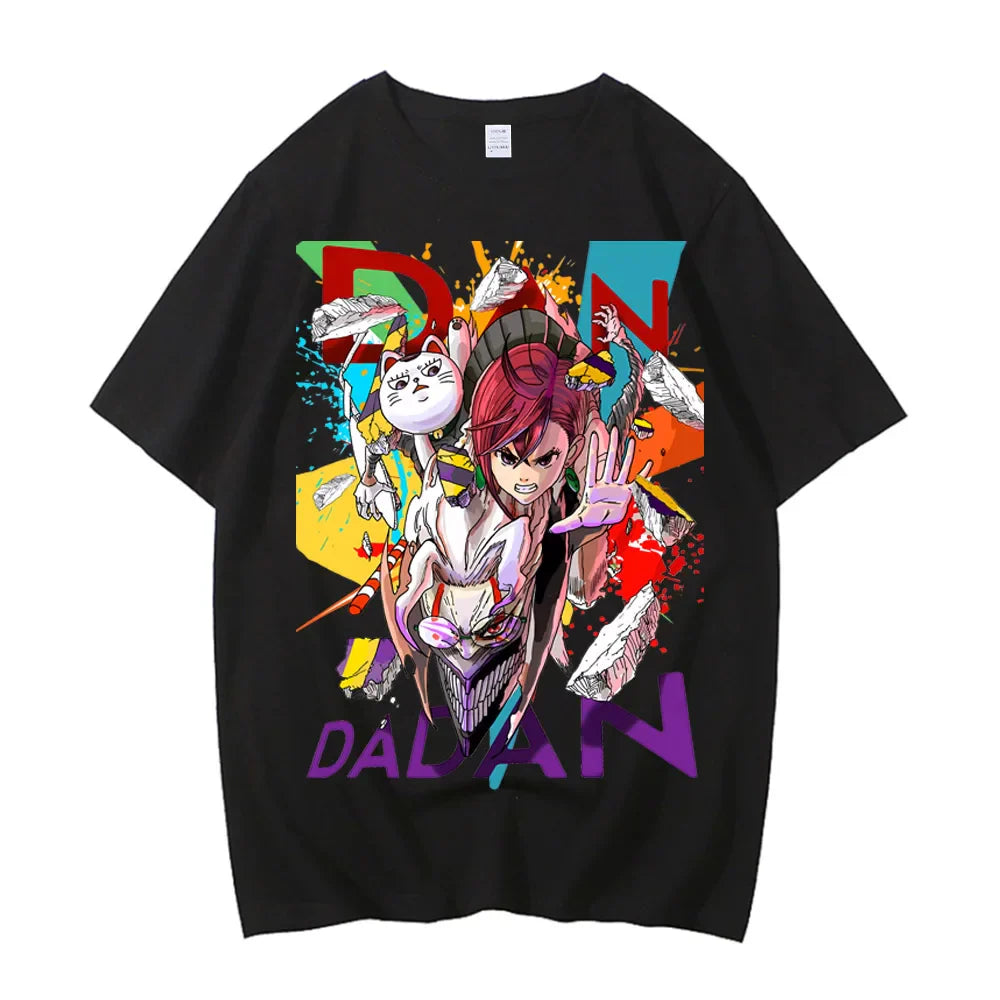 Dandadan Okarun T-shirt Women Japanese Anime T Shirt Cartoon High Quality Cotton Top Unisex Tee Men T-shirt