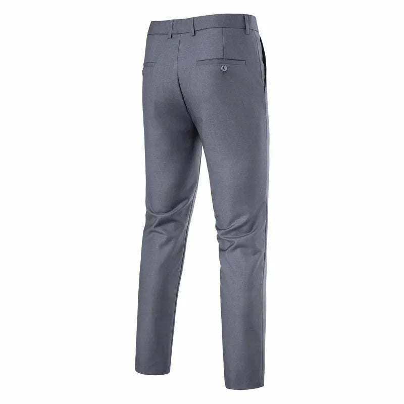 Mens Slim Fit Dress Pants Flat Front Wrinkle Free Suit Pants Business Dress Pants Classic Business Casual Pants