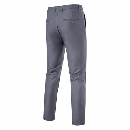Mens Slim Fit Dress Pants Flat Front Wrinkle Free Suit Pants Business Dress Pants Classic Business Casual Pants