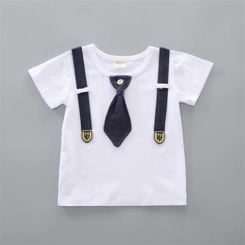 Summer Baby Boys Clothing Suits Handsome Fashion Children's Girls Short-Sleeved + Shorts Clothes 2 pcs Set