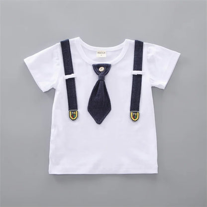Summer Baby Boys Clothing Suits Handsome Fashion Children's Girls Short-Sleeved + Shorts Clothes 2 pcs Set