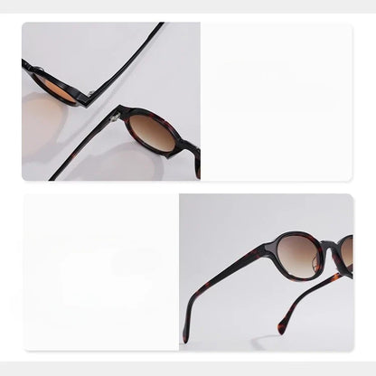 Fashion Top Quality Acetate Small Round Man Sunglasses Tourism Driving UV400 Protection Women Custom Prescription Sun Glasses