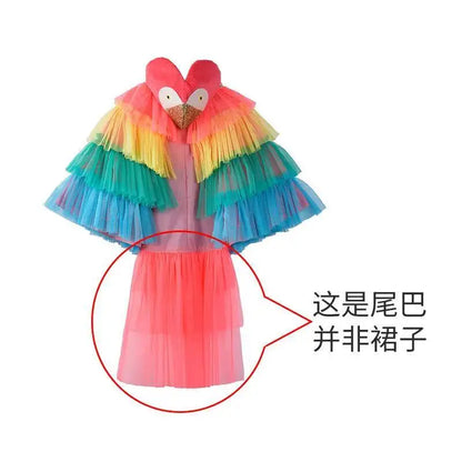 Halloween Children's Costume Cosplay Animal Parrot Performance Costume Kid Cloak Kindergarten Prom Animal Clothing