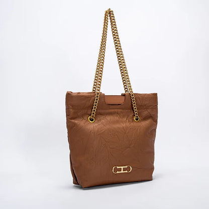 Body Design Solid Color Large Capacity Fashionable New Product Women's Shoulder Bag Chain Shoulder Strap Unique Folded Bag