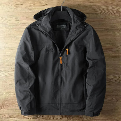 Men's Fashion Spring and Autumn Casual Outdoor Jackets Thin Section Punching Jacket With Hat Men Versatile Clambing Streetwear