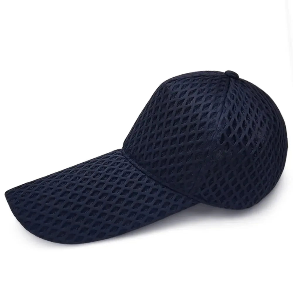 Large Head Man Outdoor Fishing 14cm Long Peak Big Size Sun Hat Oversize Trucker Cap Plus Size Mesh Baseball Caps  60-63cm