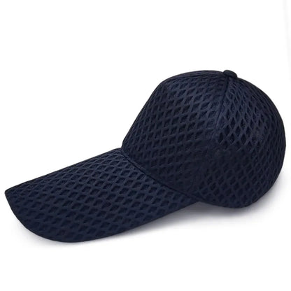Large Head Man Outdoor Fishing 14cm Long Peak Big Size Sun Hat Oversize Trucker Cap Plus Size Mesh Baseball Caps  60-63cm