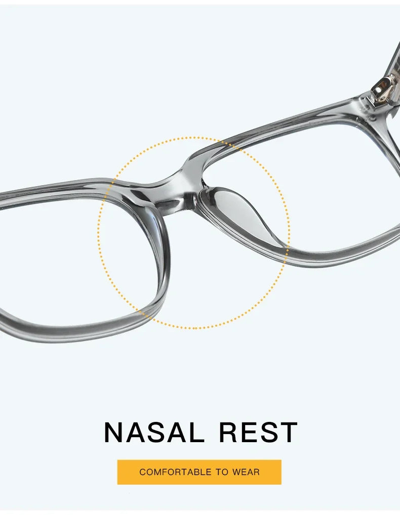Men's Square Classic Eyeglass Frames Myopia Hyperopia Anti-Blue Light Reading Glasses Customizable Prescription PFD2082