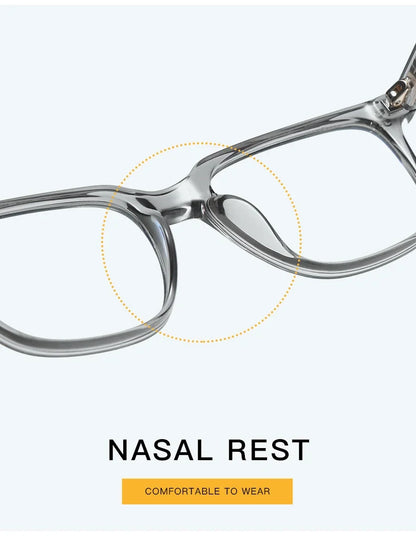 Men's Square Classic Eyeglass Frames Myopia Hyperopia Anti-Blue Light Reading Glasses Customizable Prescription PFD2082
