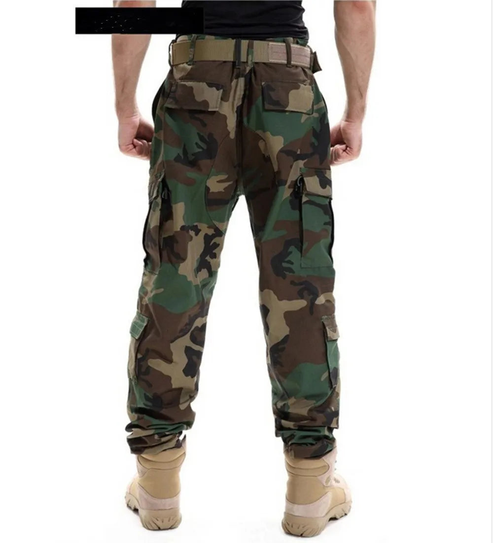 Men's Uniform Camouflage Tactical Multicam Cargo Pants Army Combat Long Trousers Fisthing Climbing Hunting Pants