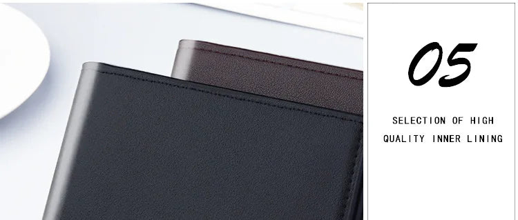 Short Men Wallets Card Holder Photo Holder Slim Male Print Wallet High Quality PU Leather Money Bag New Kpop Small Men's Purse