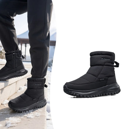 Brand Winter Sneakers Men's Boots Thick Plush Warm Men's Snow Boots Soft Non-Slip Men Ankle Boots Outdoor Waterproof Men's Boots