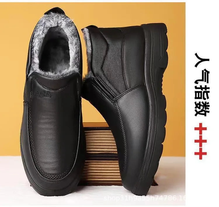 Boots men's snow outdoor  shoes men's winter boots hiking ankle boots waterproof  shoes work  2025