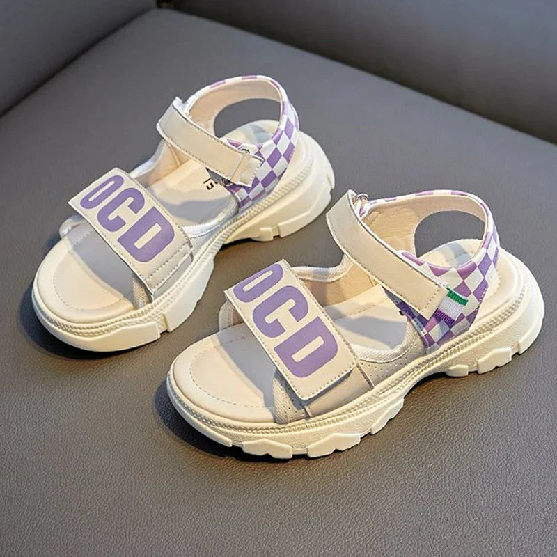 Girls Summer Fashion Sandals Kids Casual Outdoor Non Slip Lightweight Sandals Children's  Comfortable Design Cute Beach Shoes