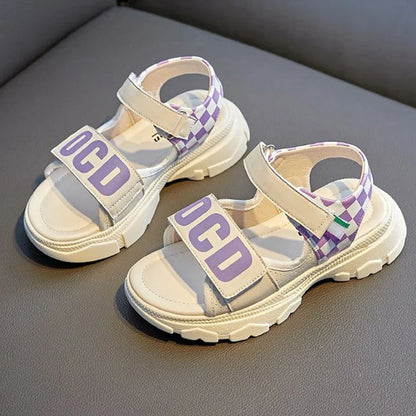 Girls Summer Fashion Sandals Kids Casual Outdoor Non Slip Lightweight Sandals Children's  Comfortable Design Cute Beach Shoes