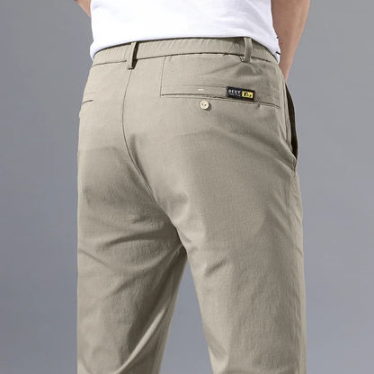 Spring Summer Thin Slim Men Casual Pants Classic Business Cotton Stretch Golf Trousers Korean Fashion Male Clothing Pants