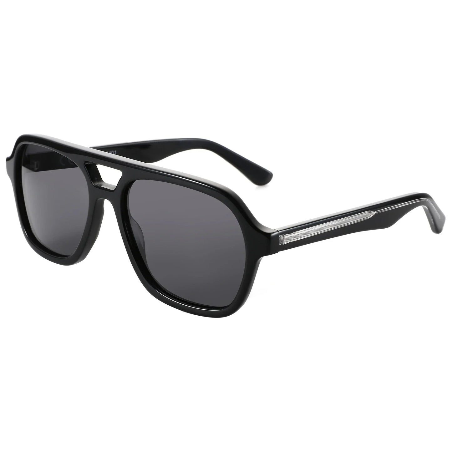 Acetate Pilot Polarized Prescription Sunglasses For Women Double Bridge UV400 Myopia Protection Grade Shade