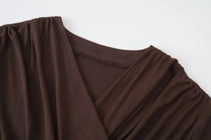 AS SS26 Flowy elegance wrap Maxi dress lightweight fabric flattering dressy woman clothes