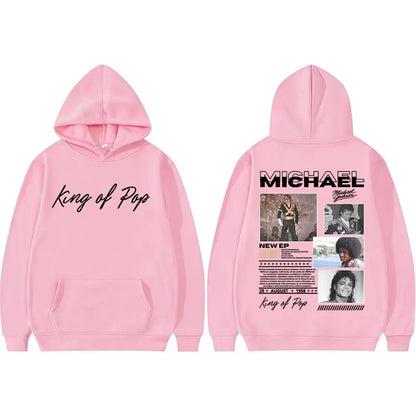 King of Pop Michael Jackson Bad Era Hoodies Men's Clothes Fashion Hip Hop Punk Sweatshirt Long Sleeve Oversized Hoodie Pullovers