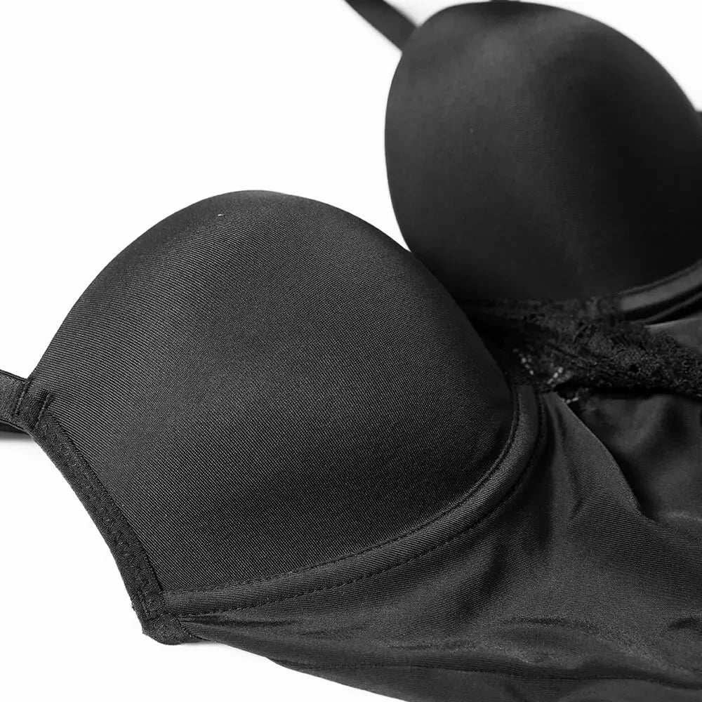 Fajas Underwear Body Shapers Women Shapewear Bodysuit Sexy Lace Open Crotch Lingerie V-collar with Bras