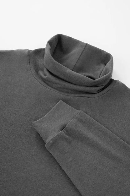 Autumn New Arrival Slim Fit Long-Sleeved Wool Turtleneck Base Layer T-Shirt High-quality Men's Slim-fit Undershirt-190g