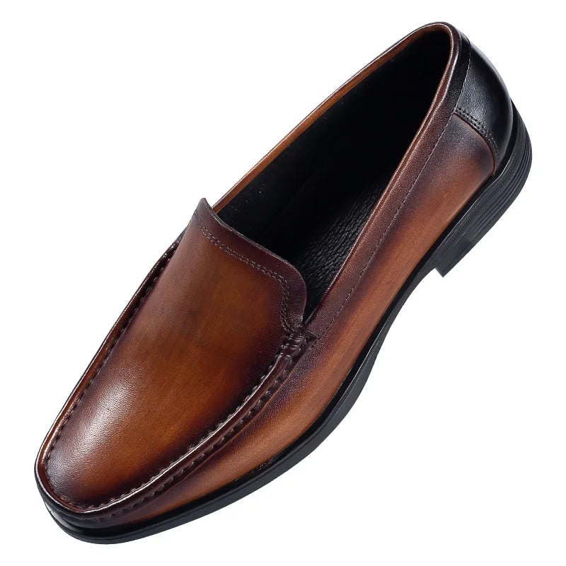 Newest 2025 Genuine Leather Men Driving Shoes Slip On Super Quality Comfortable Men Casual Cowhide Leather Moccasins Loafers