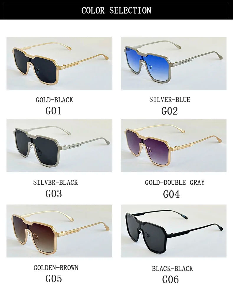 2025 Punk Sunglass Men Vintage Metal Square Steampunk Sunglasses Women Retro Luxury Fashion Glasses Gafas De Sol Hombre Okulary
