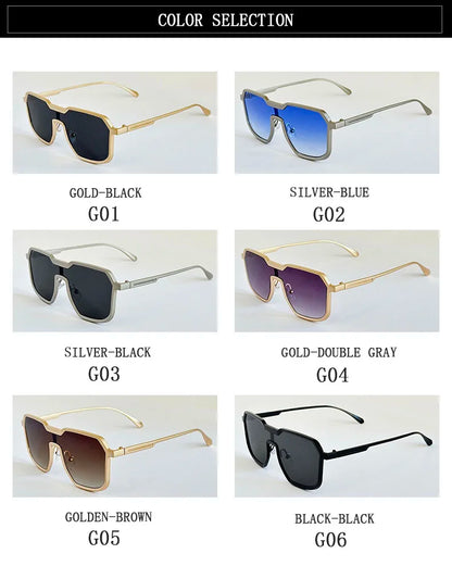 2025 Punk Sunglass Men Vintage Metal Square Steampunk Sunglasses Women Retro Luxury Fashion Glasses Gafas De Sol Hombre Okulary