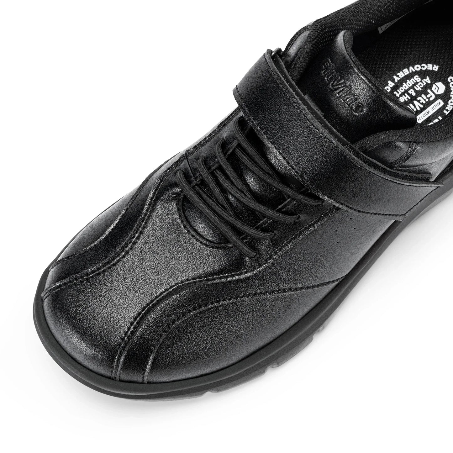 Men Wide Walking Shoes Casual Oxford Shoe Comfortable Lightweight Arch Support Non-Slip Leather Business Sneakers