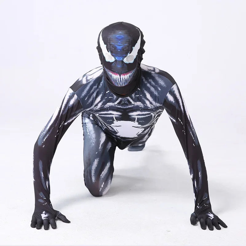 New Venom Costume Cosplay Superhero Venom Spiderman Costumes Cuit Jumpsuit Bodysuit Anime Halloween Adult Kids Children Boys