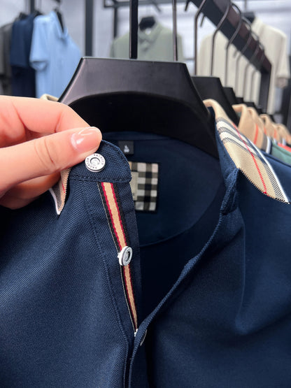 Designer brand men's short sleeve polo shirt new embroidery silky cotton breathable summer Korean fashion casual Paul T-shirt