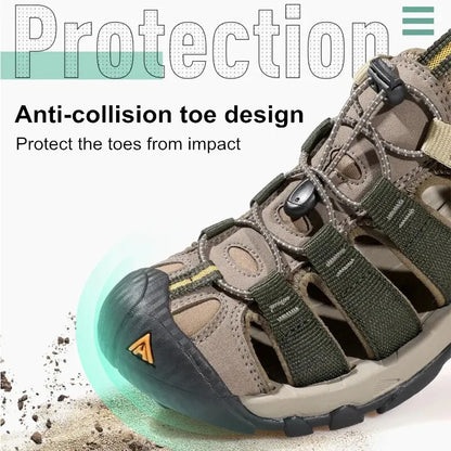 Summer Outdoor Sandals for Men Breathable Hiking Shoes Water Beach Mens Sandals Camping Climbing Aqua Sneaker HT-710445A