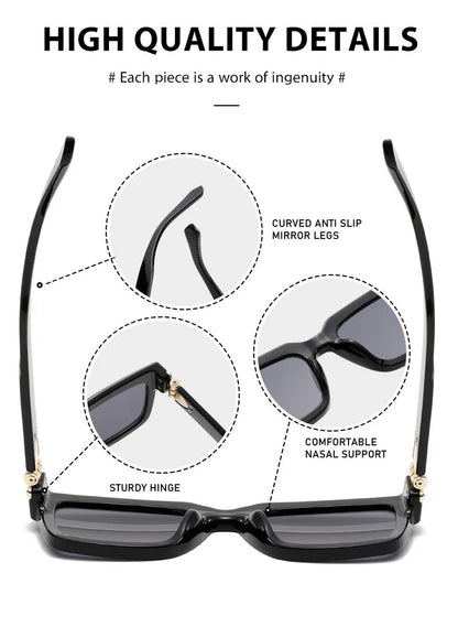Millionaire Square Sunglass Men Vintage Luxury Sunglasses 2025 Trendy Fashion Glasses Gafas De Sol Hombre Lunette Soleil Femme