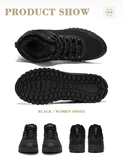 Winter Women Sneakers Plush Warm Snow Boots Non-Slip Waterproof Shoes Women Outdoor Boots Walking Shoes